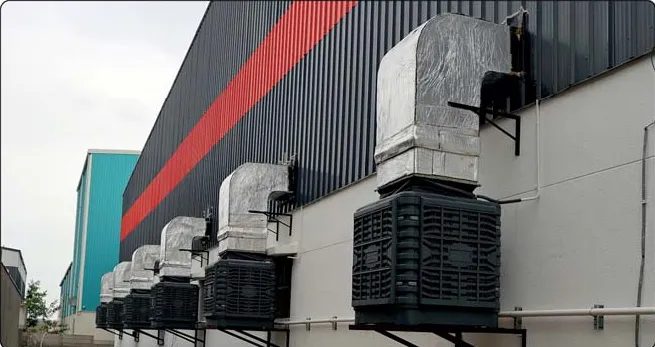 Sky Air Cooler air cooler installation at a textile industries site