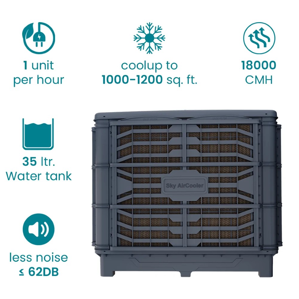 Mercury Bottom Discharge Air Cooler &ndash; Sky Air Cooler industrial evaporative air cooler