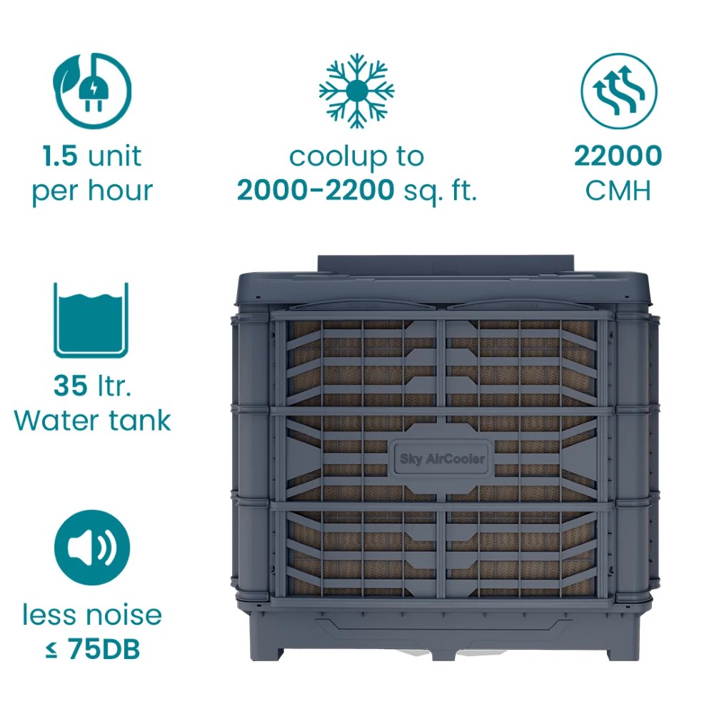 Pluto Top Discharge Air Cooler &ndash; Sky Air Cooler industrial evaporative air cooler